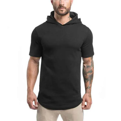 Men's Bodybuilding Hoodie - Short Sleeve Sweatshirt for Gym Enthusiasts - Shello's Creative Boutique