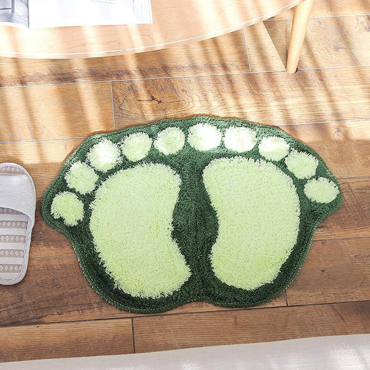 Footprint Bath Mat - Non-Slip Plush Bathroom Rug 58.5x38.5cm - Shello's Creative Boutique