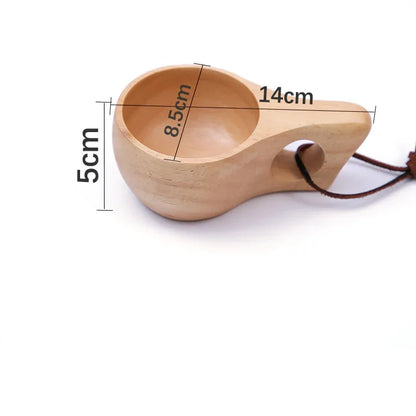 Nordic Cup Rubber Wood Coffee Cup Creative Tea Cup Wood Water Cup Handy Cup Wood Cup - Shello's Creative Boutique