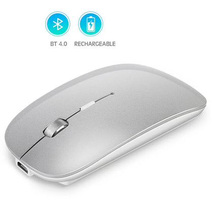 Rechargeable metal roller wireless Bluetooth mouse dual-mode mobile phone tablet wireless mouse - Shello's Creative Boutique