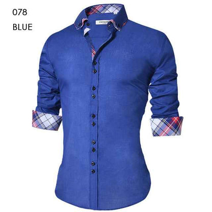 Men's Casual Shirt Slim Fit Casual Button Down Shirt Long Sleeve Formal Dress Shirts