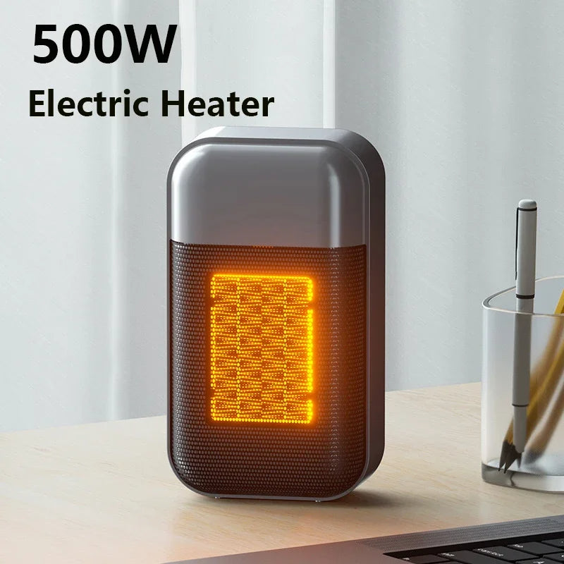 500W Electric Fan Heater Space Heater PTC Fast Heating 110V/220V Office Desktop Portable Electric Heater Radiator Air Heaters eprolo