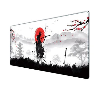 Samurai Warrior Mouse Pad Gamer Computer Accessories Keyboard Table Mat Black Mousepad Company Gaming Laptop Desk Accessory Pc - Shello's Creative Boutique