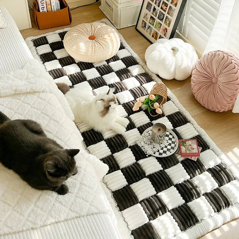 Autumn and winter plush bedside mat anti-skid chenille Mantou mat bedroom tatami sleeping carpet - Shello's Creative Boutique