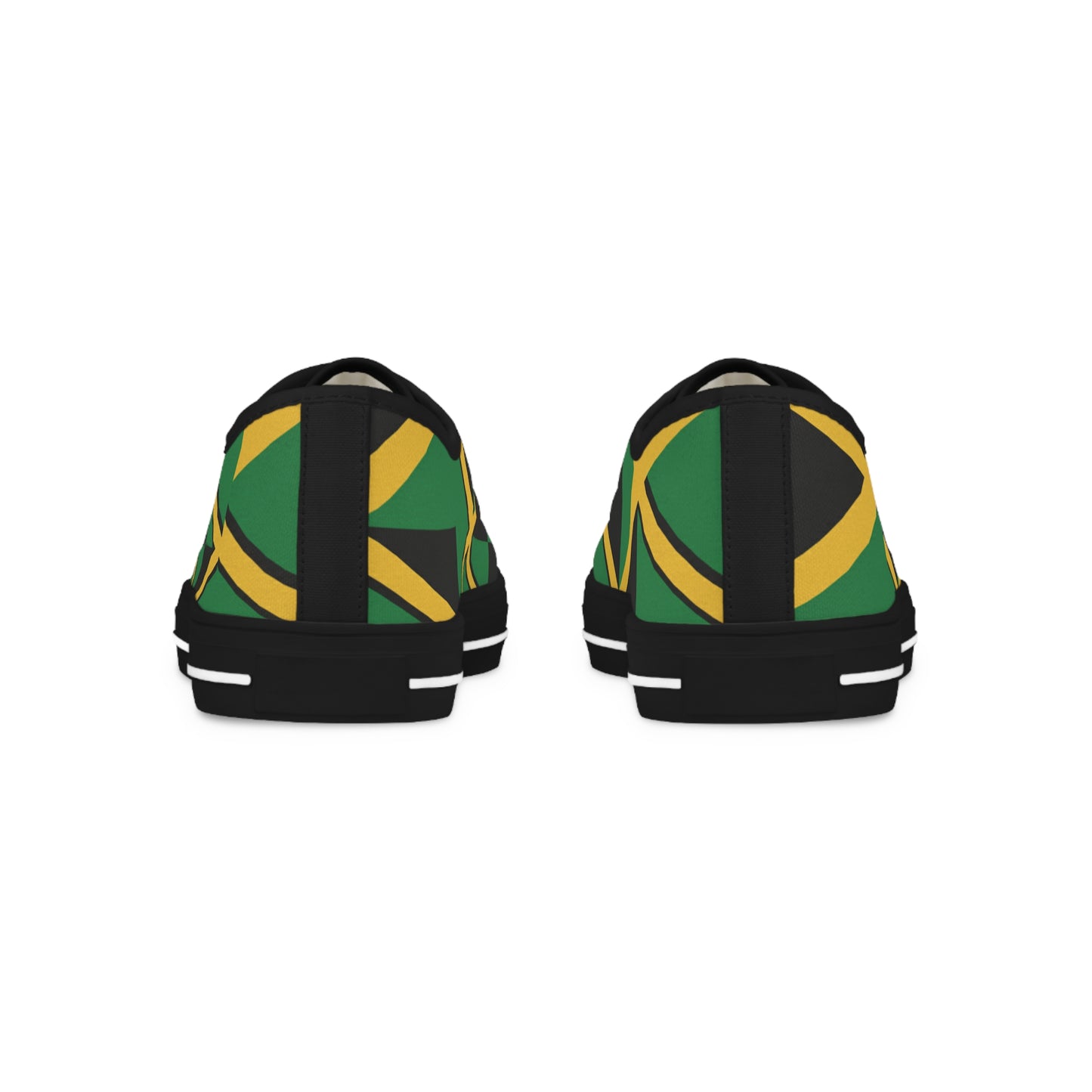 Jamaican Flag Low Top Canvas Sneakers — Green, Black & Gold | Men's