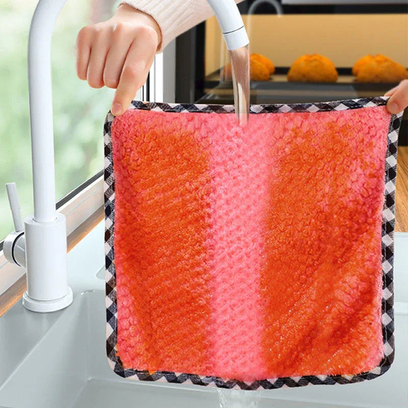 Kitchen daily dish towel, dish cloth, kitchen rag, non-stick oil, thickened table cleaning cloth, absorbent scouring pad - Shello's Creative Boutique