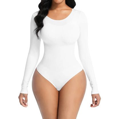 Bodysuit Body Hugging Body Lifting Body Shaping Women's Bodysuit Long Sleeve Body Slimming Cloth Body Shaping - Shello's Creative Boutique