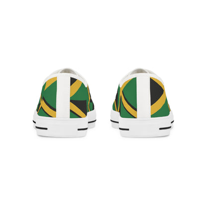 Jamaican Flag Low Top Canvas Sneakers — Green, Black & Gold | Men's
