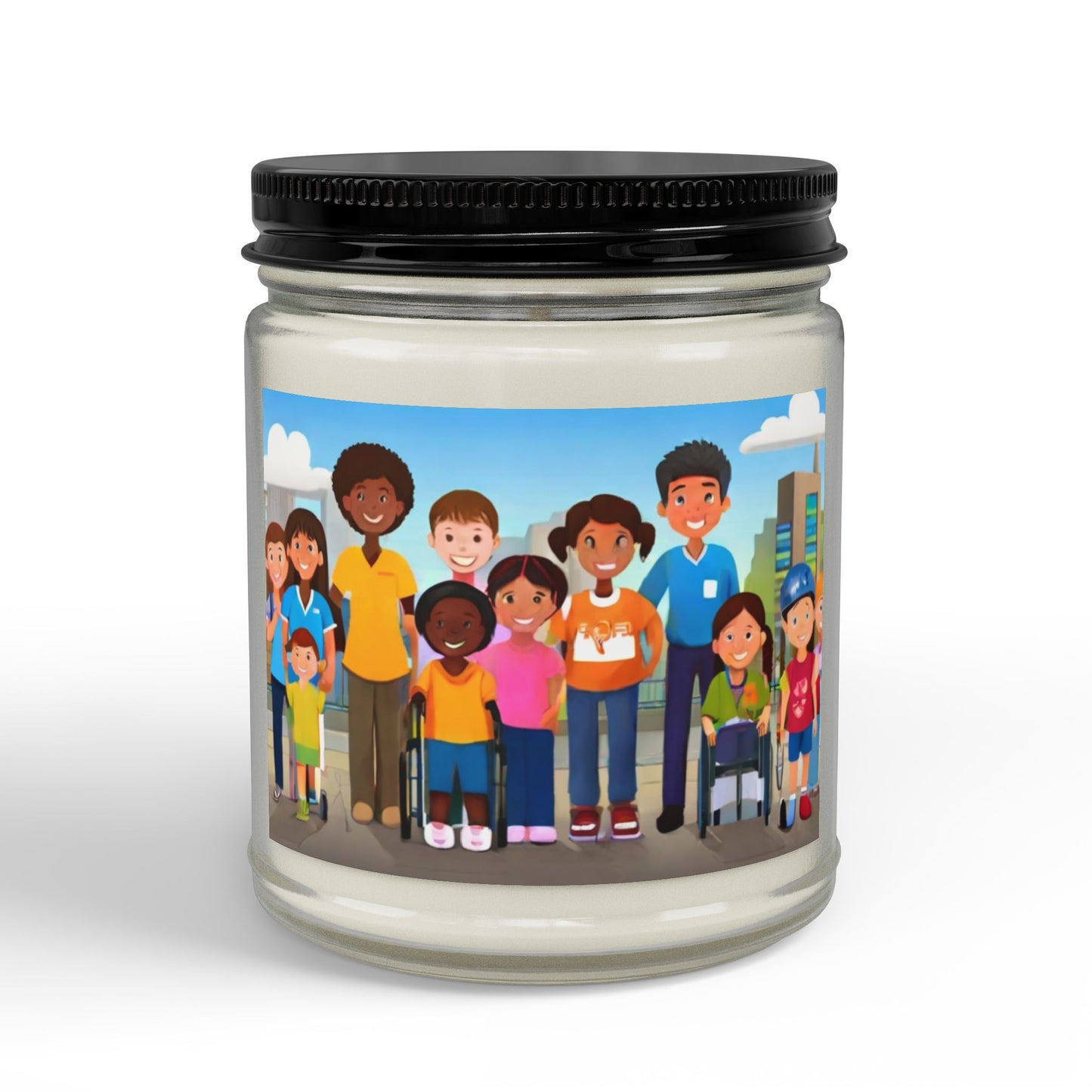 Scented Soy Candles with Black Lid, (4 and 9oz)