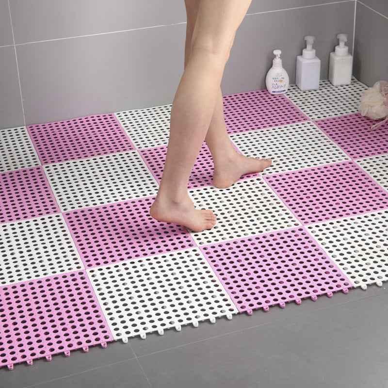 Modular Interlocking Bath Mat - Non-Slip Waterproof TPR Floor Tiles 30x30cm - Shello's Creative Boutique