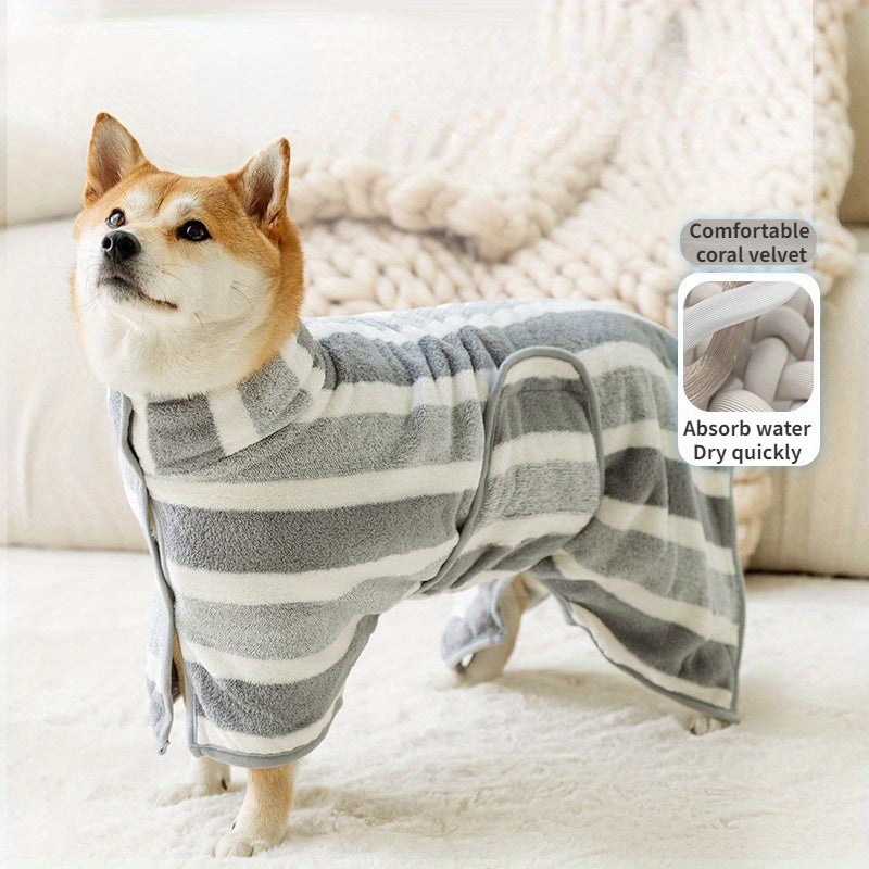 Large Pet Bath Towel - Water-Absorbent Quick-Drying Dog Bathrobe
