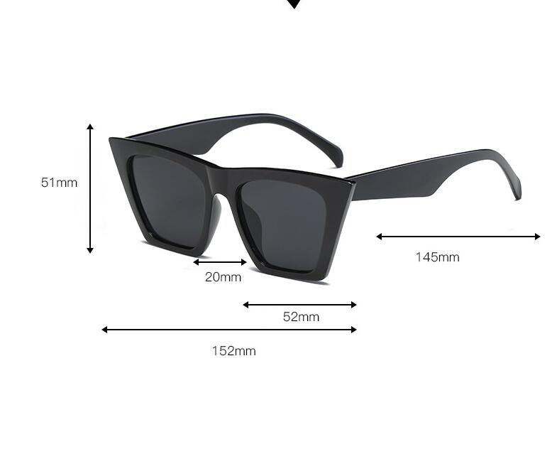 Australia Style Vintage Cat Eye Sunglasses Women 2018 Luxury Brand 90s Fashion Cateye Sun Glasses Female Lady Shades