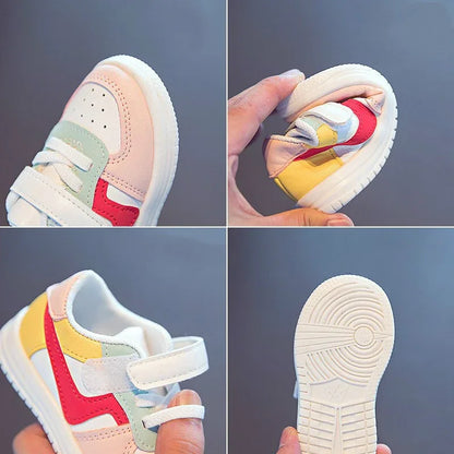 Baby Sports Sneakers – Soft Leather Flats for Stylish Little Steps - Shello's Creative Boutique