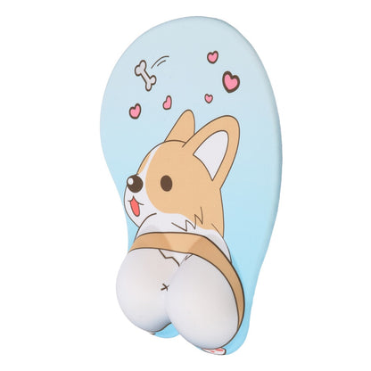 Lovely Corgi Non Slip Silica Gel Wrist Rest Mouse Pad Wrist Support Computer Ergonomic Mouse Mat 