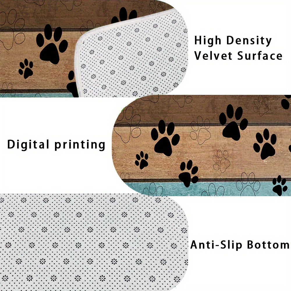 2/3 Piece Wooden Board Kitchen Rug Set - Anti-Fatigue Non-Slip Absorbent Flannel Floor Mat - Shello's Creative Boutique