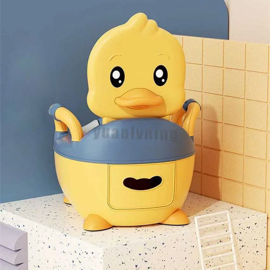 Children's Pot 1-6 Years Old Upgraded Cute Duck Baby Toilet Seat Baby Potty Portable Stool Boys & Girls Safe Trainer Seat WC eprolo