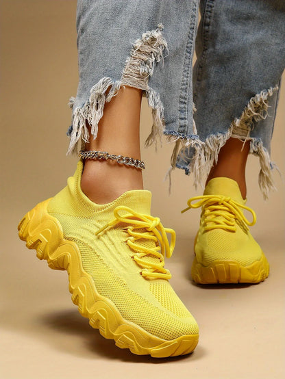 Shello's Striped Low Top Slip-On Sneakers – Round Toe, Non-Slip Fabric Sports Shoes for Women - Shello's Creative Boutique
