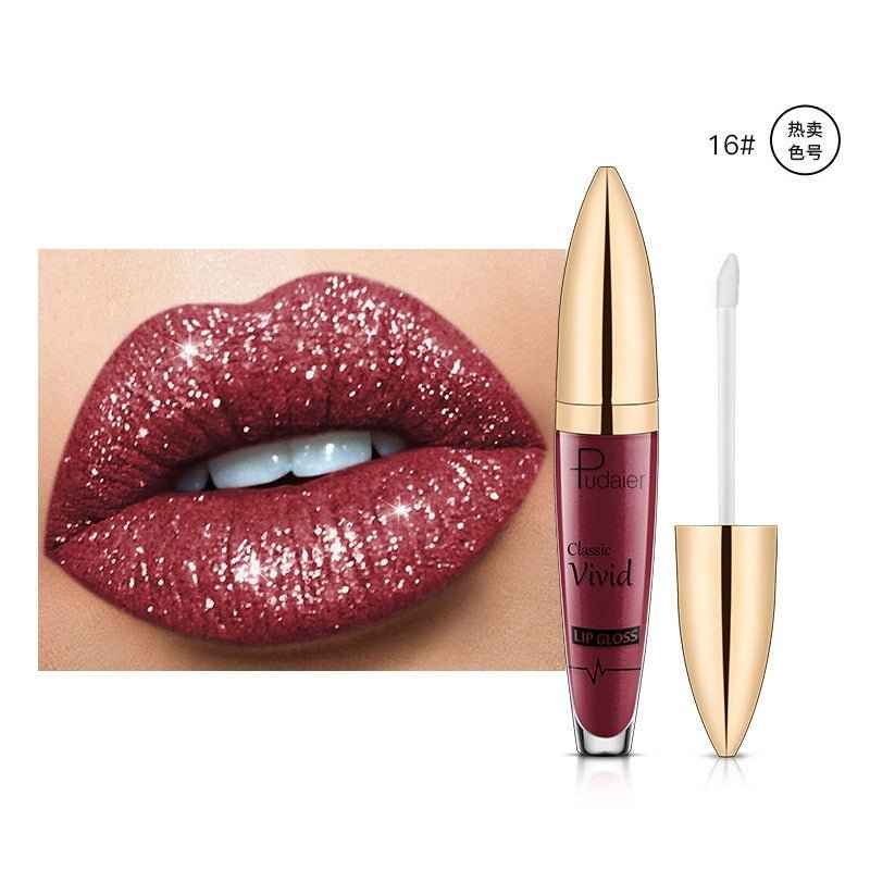 Women 18 Colours Shiny Lip Gloss Long Lasting Matte Glitter Liquid Lipstick Lip Makeup