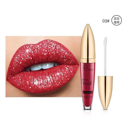 Women Lip Gloss 18 Color Shiny Long-Lasting Matte Glitter Liquid Lipstick Makeup - Shello's Creative Boutique