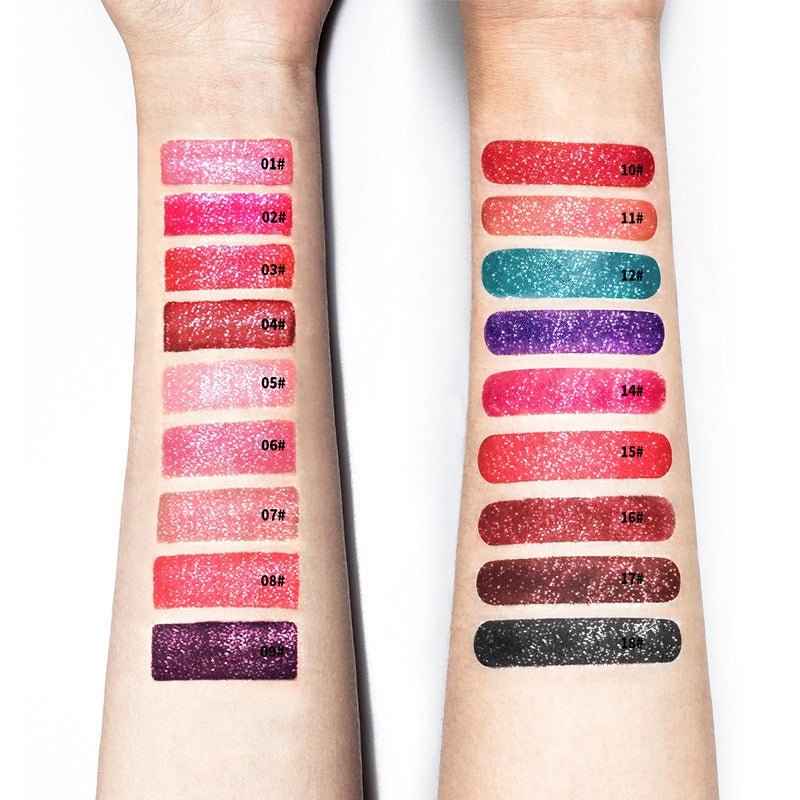 Women 18 Colours Shiny Lip Gloss Long Lasting Matte Glitter Liquid Lipstick Lip Makeup