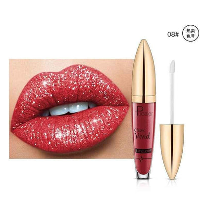Women Lip Gloss 18 Color Shiny Long-Lasting Matte Glitter Liquid Lipstick Makeup - Shello's Creative Boutique