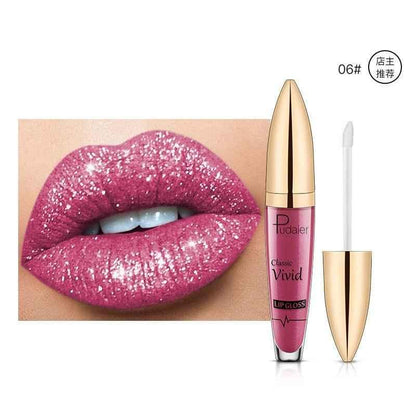 Women Lip Gloss 18 Color Shiny Long-Lasting Matte Glitter Liquid Lipstick Makeup - Shello's Creative Boutique
