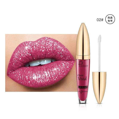 Women Lip Gloss 18 Color Shiny Long-Lasting Matte Glitter Liquid Lipstick Makeup - Shello's Creative Boutique