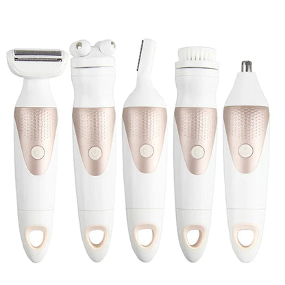 5-in-1 Waterproof Electric Shaver – Ultimate Hair Removal Kit for Women - Shello's Creative Boutique