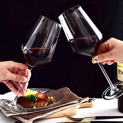 1500ml 50oz Hotel Home Elegant Hand Blown Clear Crystal U Shape Wine Decanter Set with 4 glasses For Vodka Tequila - Shello's Creative Boutique