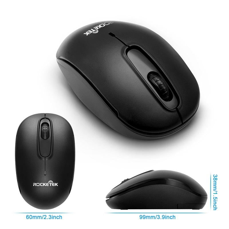 Rocketek USB Wireless Mouse 1600 DPI 3 buttons ergonomic design for 2.4G desktop computer accessories mouse gamer PC
