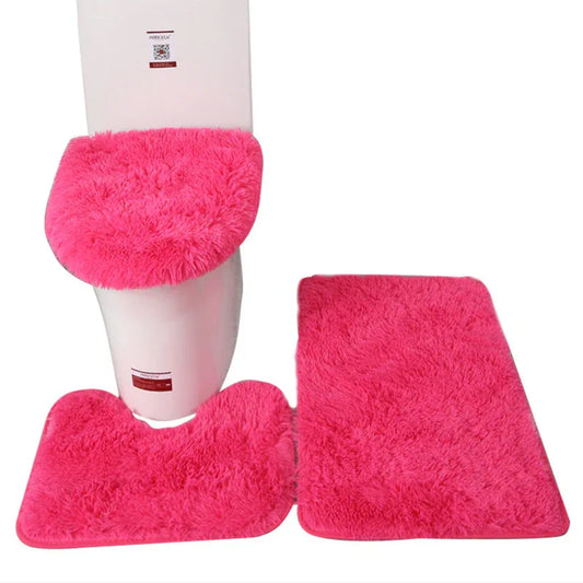 Modern Minimalist Bath Mat Set - 3-Piece Bathroom Floor Mat - Shello's Creative Boutique