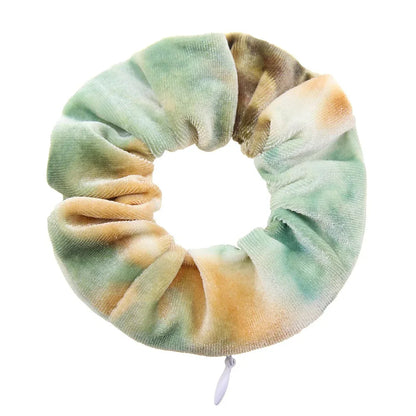 Tie dye velvet zipper large intestine loop - Shello's Creative Boutique