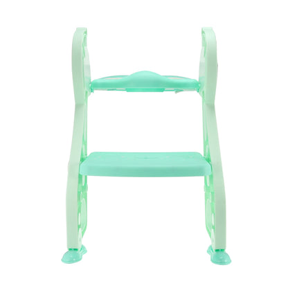 Folding Baby Potty Training Toilet Seat - Adjustable Ladder Chair with Soft Cushion