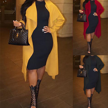 Fashion Autumn And Winter Warm All Match Loose Casual Lapel Long Sleeved Long Trench Coat Women's Clothing eprolo