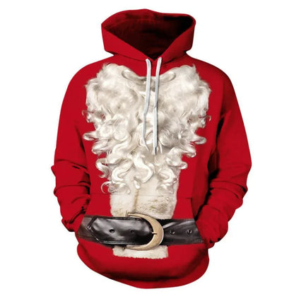 Women Men Christmas 3D Santa Printed Sweatshirt - Shello's Creative Boutique