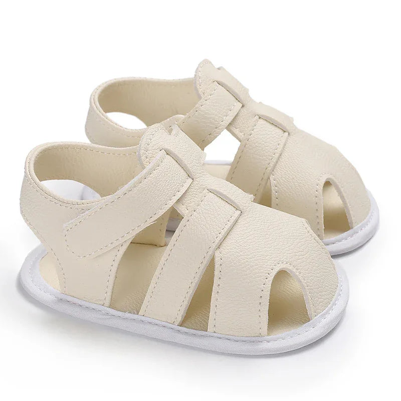 Baby Boy Summer Sandals - Soft Cotton First Walking Shoes 0-1 Year - Shello's Creative Boutique