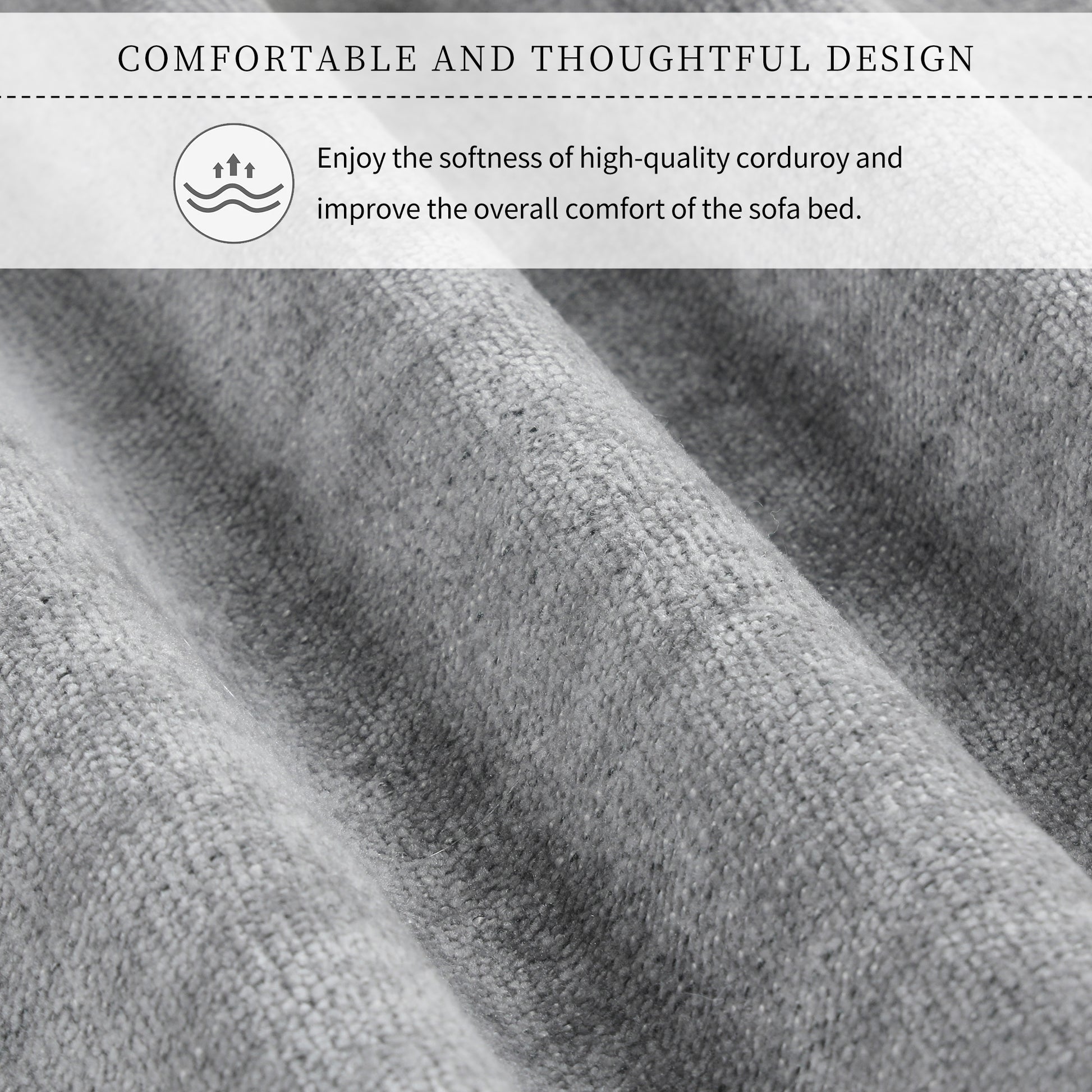 U_STYLE Convertible Soft Cushion Sofa Pull Bed ,for Two People to Sit On eprolo