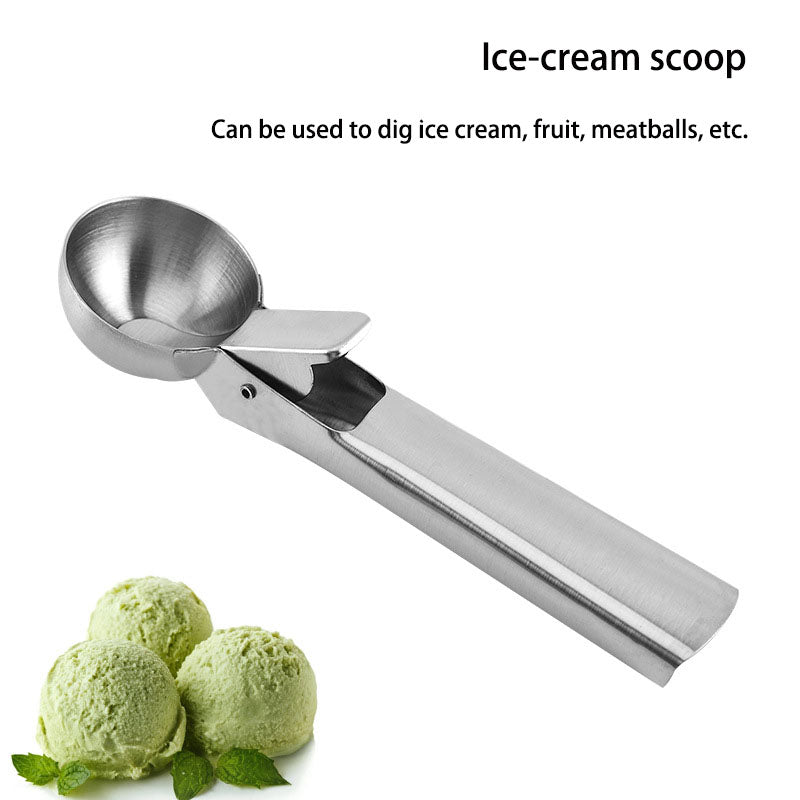 430 Stainless Steel Ice Cream Scoop Dual-Use Function Fruit Scoop Ice Cream Scoop Ball Scoop eprolo