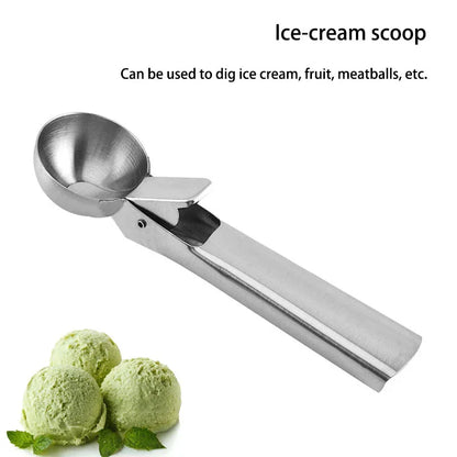 Stainless Steel Ice Cream Scoop Dual-Use Function Fruit Scoop Ice Cream Scoop Ball Scoop - Shello's Creative Boutique