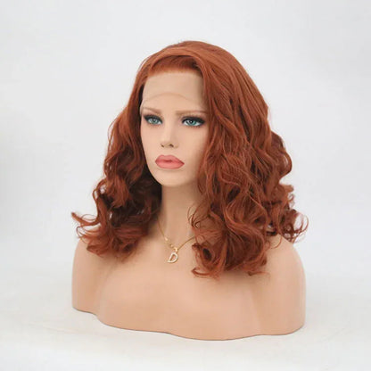 New European and American Ladies 350# Front Lace Bobo Short Curly Lanting Wig Headgear - Shello's Creative Boutique