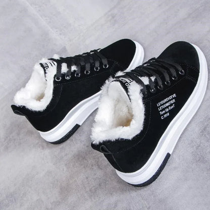 Women's Shoes Winter Women Boots Warm Fur Plush Lady Casual Shoes Lace Up Fashion Sneakers Zapatillas Mujer Platform Snow Boots - Shello's Creative Boutique