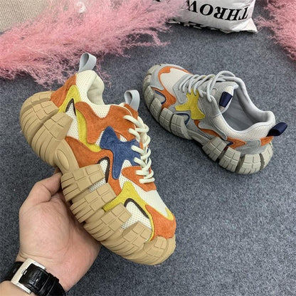 Adult Colored Tire Tank Casual Shoes Unisex Ugly Cute Thick Sole Mesh Shoes Women Men Non-Slip Sports Shoes - Shello's Creative Boutique