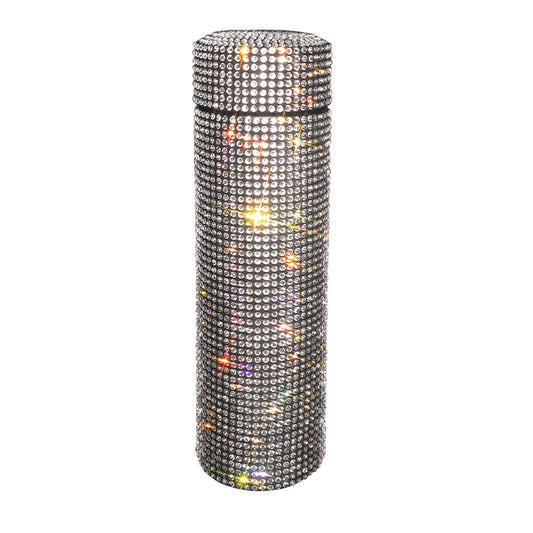Bling Rhinestone Thermos Bottle Insulated Double Wall Stainless Steel Water Bottle Coffee Travel Car Coffee Mug Cup Vacuum Flask eprolo