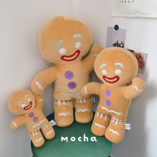 Gingerbread Man Plush Toy Baby Appease Doll Biscuits Man Pillow Car Seat Cushion Reindeer Home Decor Toy Children Christmas Gift eprolo