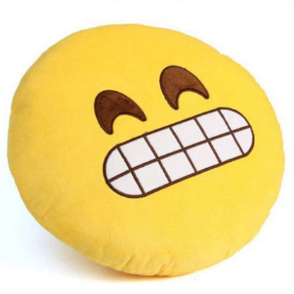 Adorable Emoji Face Pillow - 30cm Round Cushion for Kids & Adults