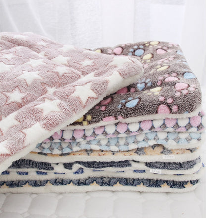 Soft Flannel Thickened Pet Soft Fleece Pad Pet Blanket Bed Mat For Puppy Dog Cat Sofa Cushion Home Rug Keep Warm Sleeping Cover eprolo