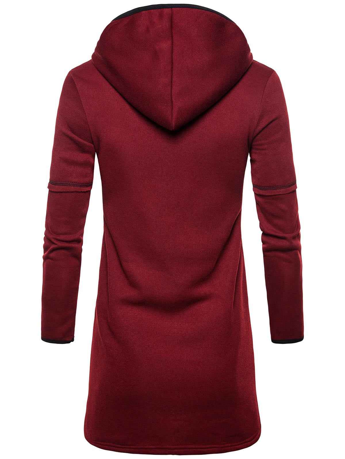 Open Front Long Sleeve Longline Hoodie