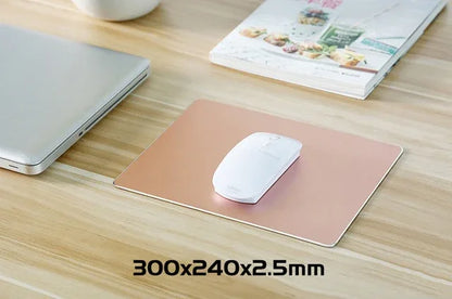 Aluminum Alloy Smooth Mouse Pad 240x180/300mm Hard Metal Slim Desk Mat Rubber Anti-slip Bottom Speed Control Mousepad For Gaming - Shello's Creative Boutique