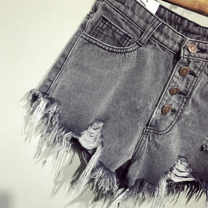 Women Fashion Casual Summer Cool Denim Booty Shorts - Shello's Creative Boutique