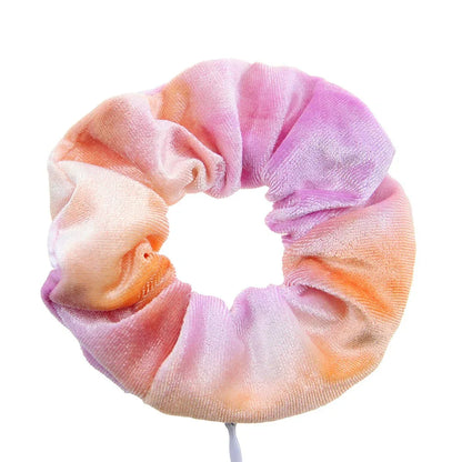 Tie dye velvet zipper large intestine loop - Shello's Creative Boutique